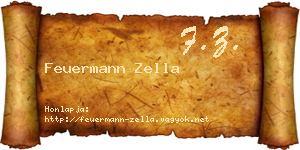 Feuermann Zella névjegykártya